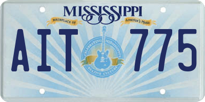 MS license plate AIT775