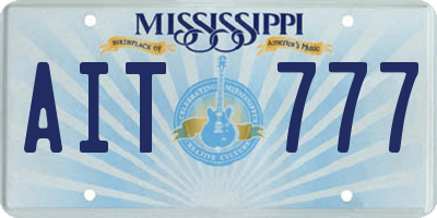 MS license plate AIT777