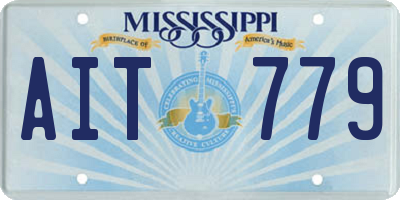 MS license plate AIT779