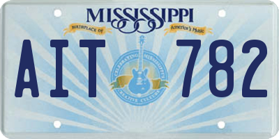MS license plate AIT782