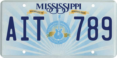 MS license plate AIT789