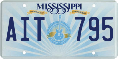 MS license plate AIT795