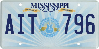 MS license plate AIT796