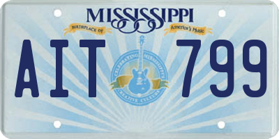 MS license plate AIT799