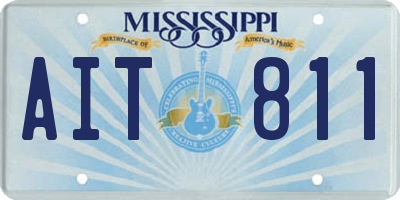 MS license plate AIT811