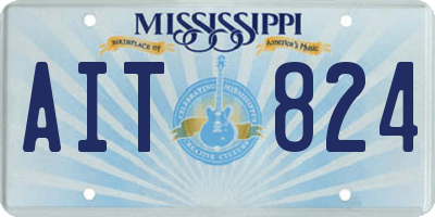 MS license plate AIT824