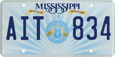 MS license plate AIT834