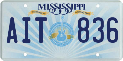 MS license plate AIT836