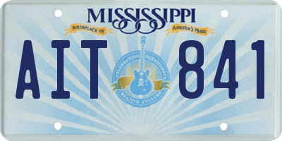 MS license plate AIT841