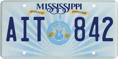 MS license plate AIT842