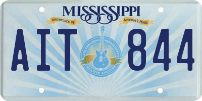 MS license plate AIT844