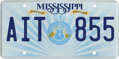 MS license plate AIT855