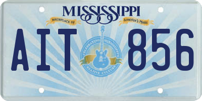 MS license plate AIT856