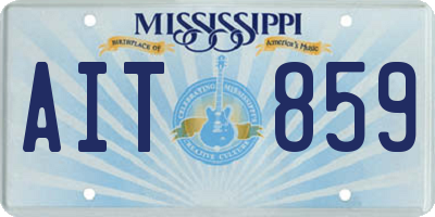 MS license plate AIT859