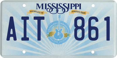 MS license plate AIT861