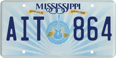 MS license plate AIT864