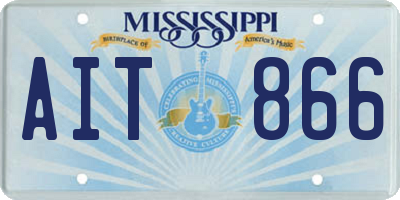 MS license plate AIT866