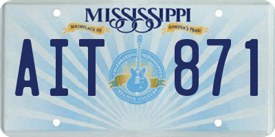 MS license plate AIT871