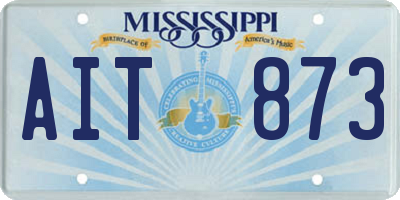 MS license plate AIT873