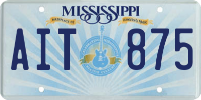 MS license plate AIT875