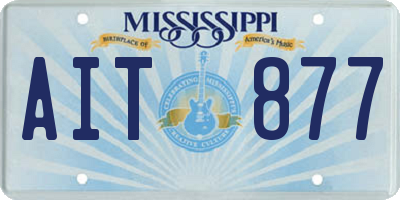 MS license plate AIT877