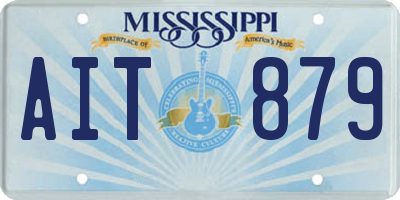 MS license plate AIT879