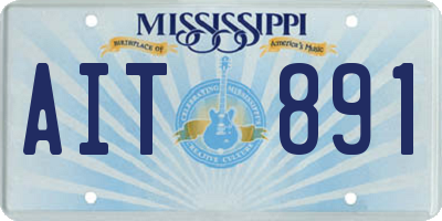 MS license plate AIT891