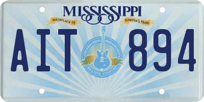 MS license plate AIT894