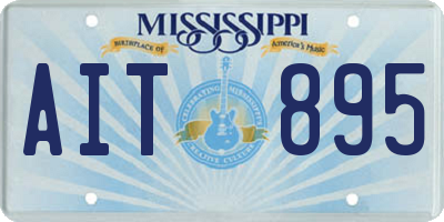 MS license plate AIT895