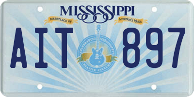 MS license plate AIT897