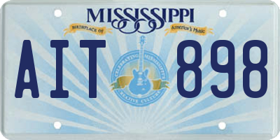 MS license plate AIT898