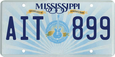 MS license plate AIT899