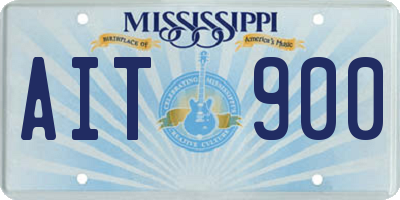 MS license plate AIT900