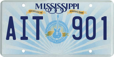 MS license plate AIT901