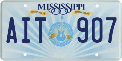 MS license plate AIT907