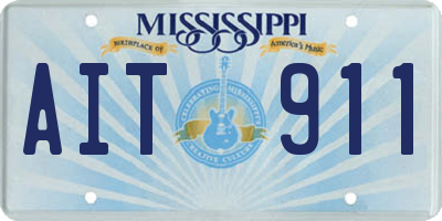 MS license plate AIT911