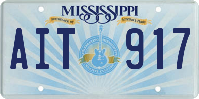 MS license plate AIT917