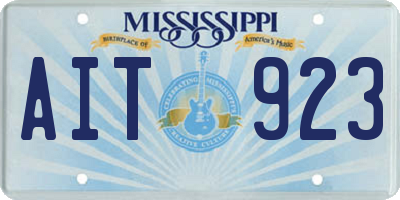 MS license plate AIT923