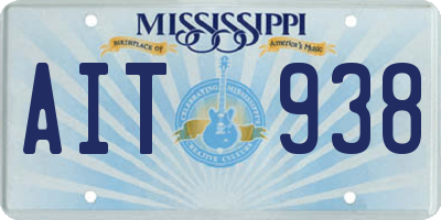 MS license plate AIT938