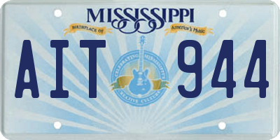 MS license plate AIT944
