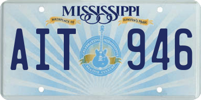 MS license plate AIT946