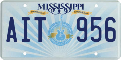 MS license plate AIT956