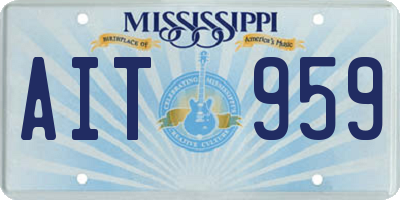 MS license plate AIT959