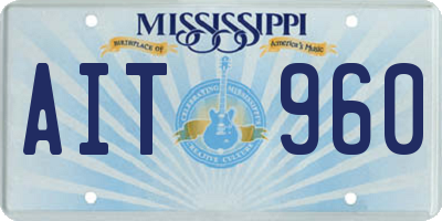 MS license plate AIT960