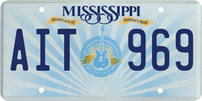 MS license plate AIT969