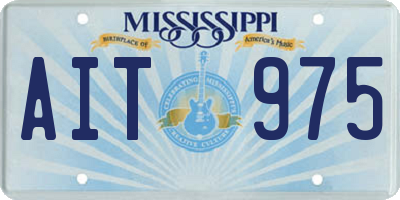 MS license plate AIT975