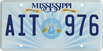 MS license plate AIT976