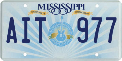 MS license plate AIT977