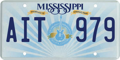 MS license plate AIT979
