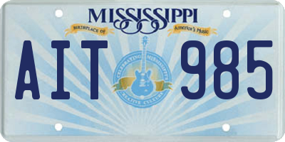 MS license plate AIT985